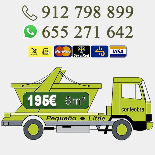 Sacas escombro en Carabanchel